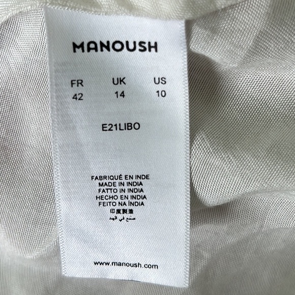 Manoush Floral Yellow Metallic Silver Pastel Ruffle Chiffon Midi Dress - 10 - Picture 14 of 16